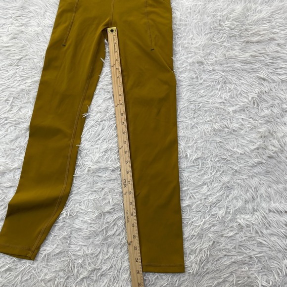 Lululemon Pants Womens 4 Gold Spice Power Thru High Rise Tight 25" Leggings Yoga - Picture 6 of 12